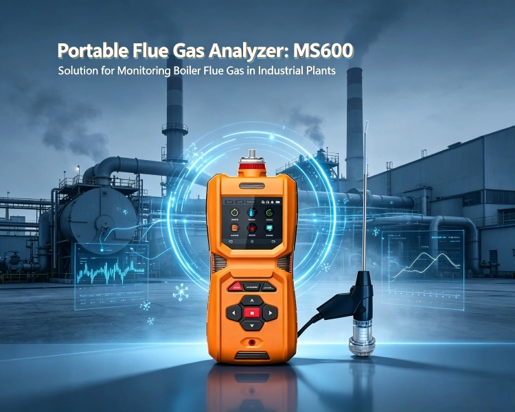 Solusi Monitoring Gas Buang Boiler Pada Pabrik Industri | MS600-FG | Optimasi Pembakaran Berbasis Data Ganda CO dan O₂