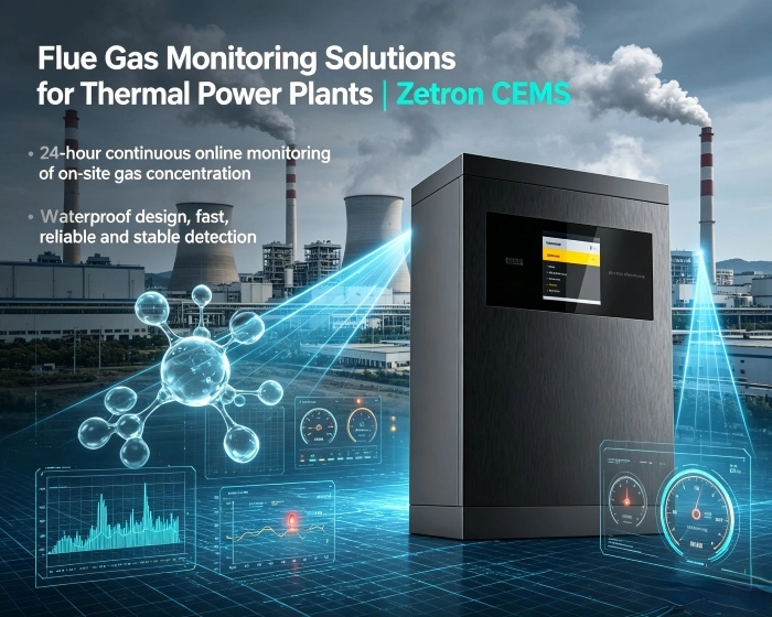 Solusi Pemantauan Gas Buang untuk Pembangkit Listrik Tenaga Panas | Zetron CEMS mulai dari Pemantauan Proses hingga Kepatuhan Emisi Akhir Pipa